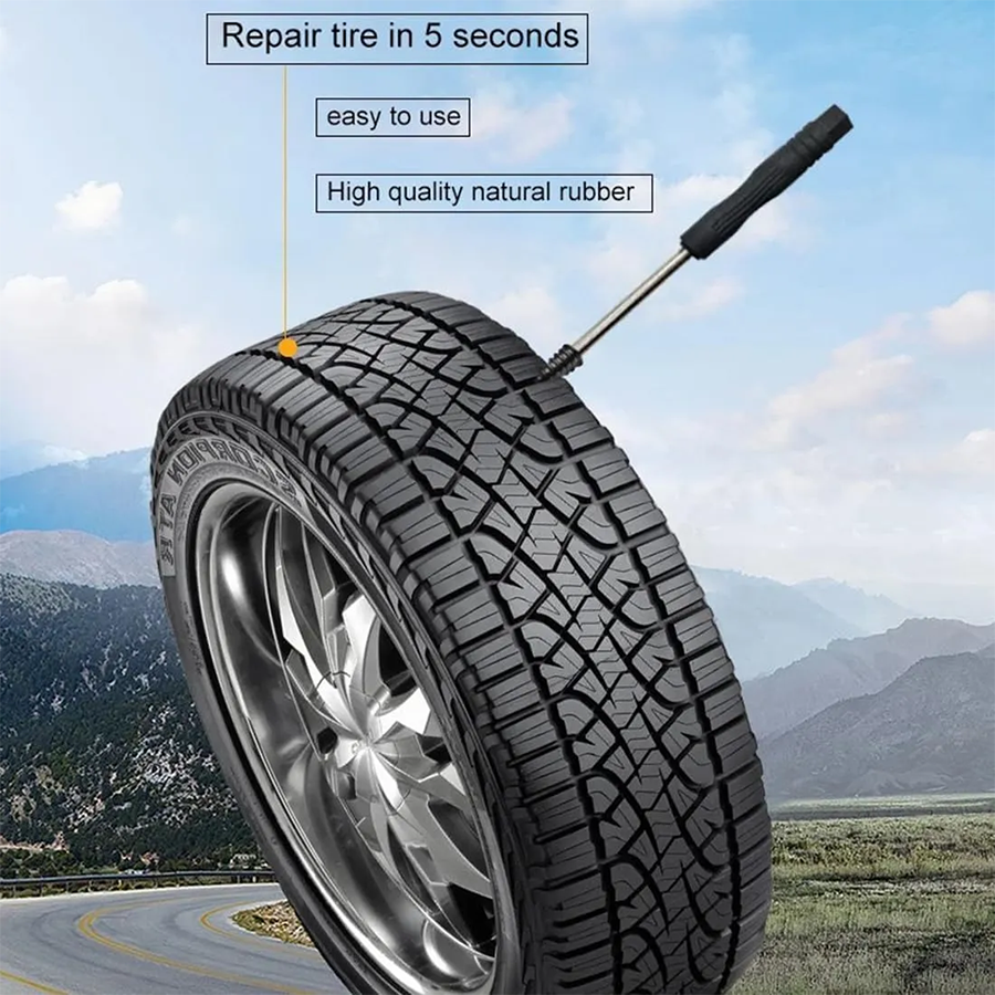 60PCS Self-Sealing Tire Repair Rubber Nails Kit with 2 Sizes