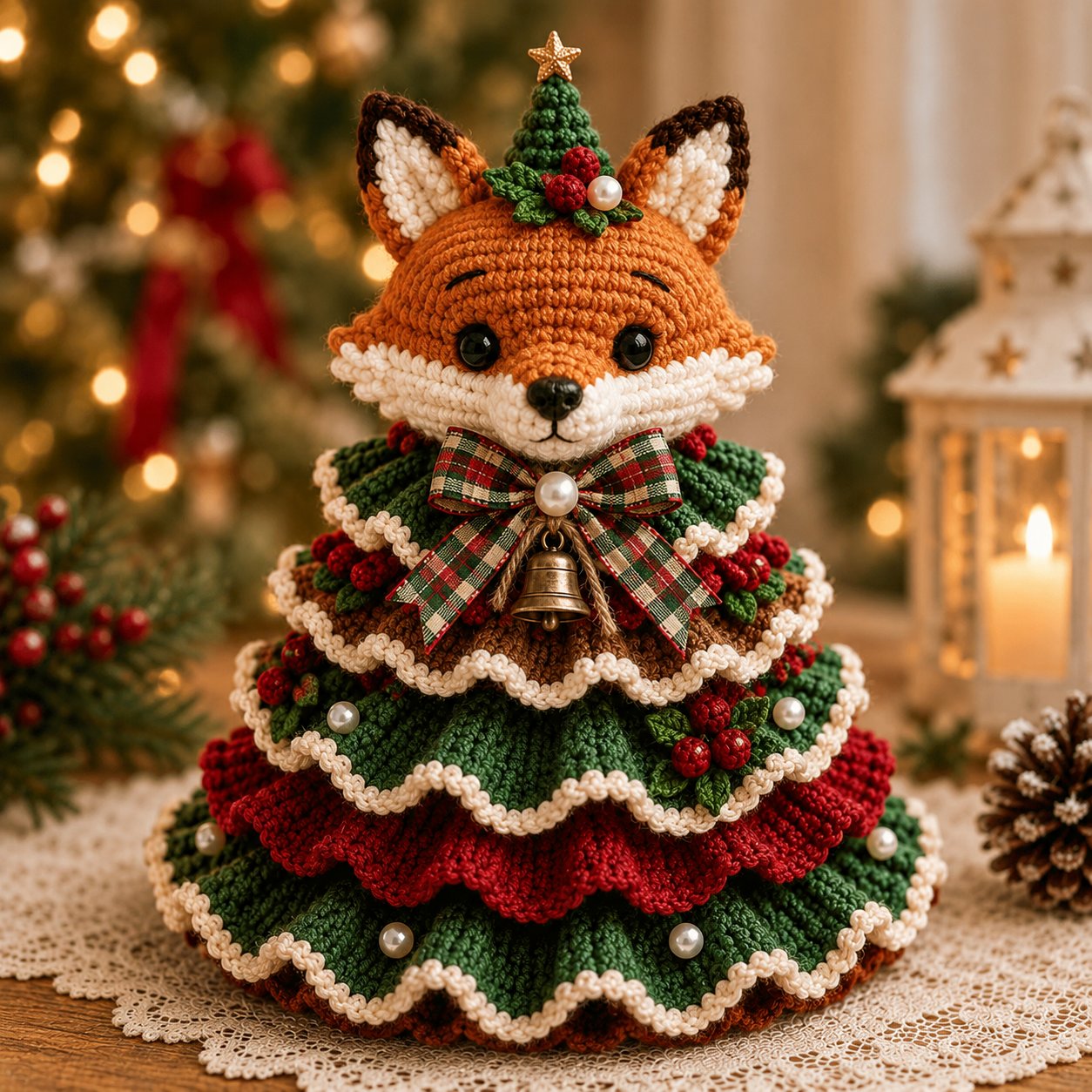 Crochet Animal Christmas Tree DIY Kit