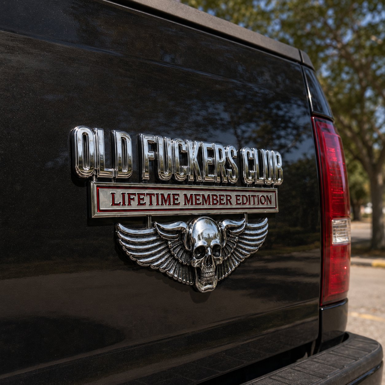 OLD F*CKERS CLUB Metal Car Emblem