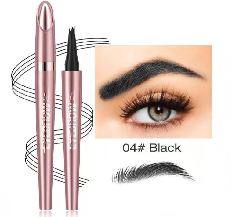 4-Tip Microblade Pen for Brows & Beards – Waterproof, Smudge-Proof & Natural Look