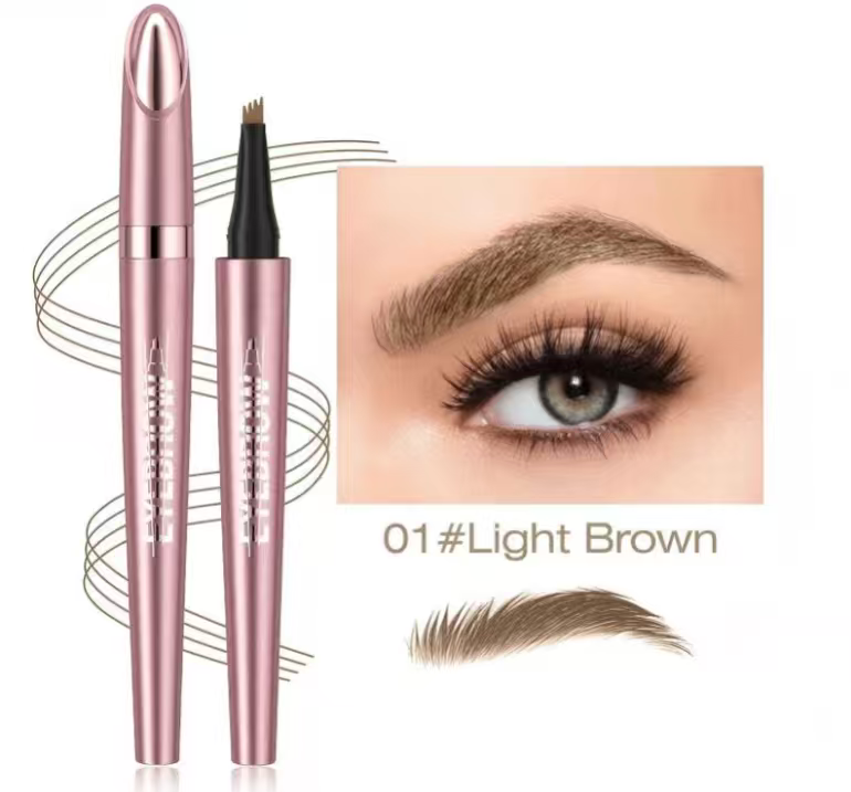 4-Tip Microblade Pen for Brows & Beards – Waterproof, Smudge-Proof & Natural Look