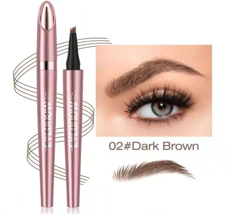 4-Tip Microblade Pen for Brows & Beards – Waterproof, Smudge-Proof & Natural Look