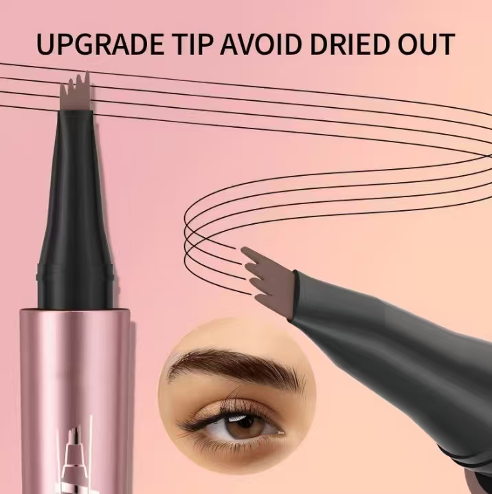 4-Tip Microblade Pen for Brows & Beards – Waterproof, Smudge-Proof & Natural Look