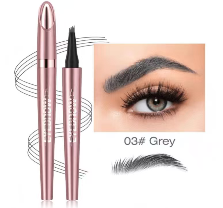 4-Tip Microblade Pen for Brows & Beards – Waterproof, Smudge-Proof & Natural Look