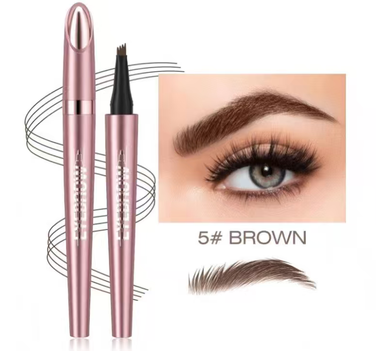 4-Tip Microblade Pen for Brows & Beards – Waterproof, Smudge-Proof & Natural Look