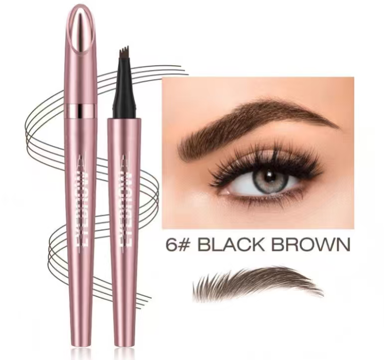 4-Tip Microblade Pen for Brows & Beards – Waterproof, Smudge-Proof & Natural Look