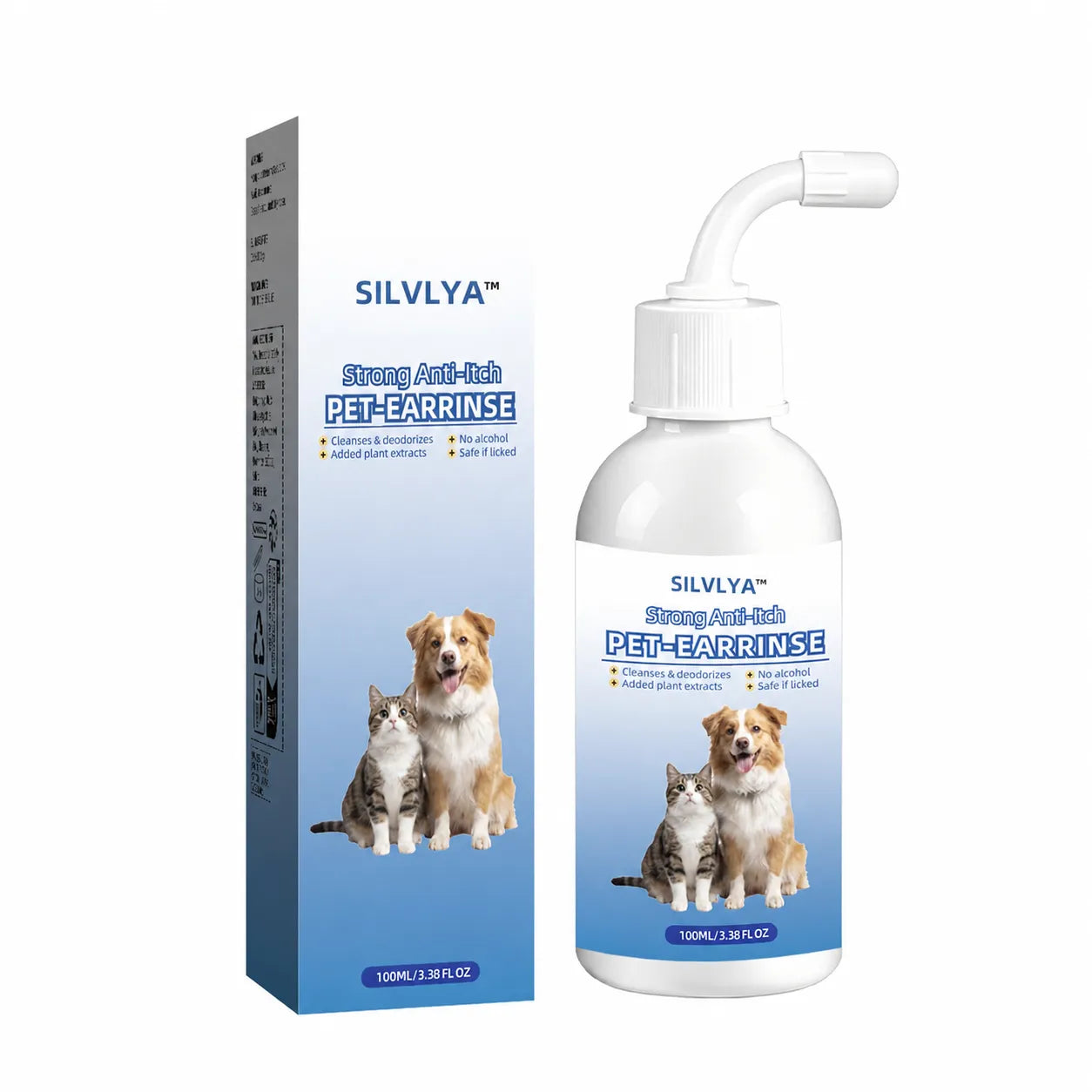 Gentle Pet Ear Wash | Odor-Free Cleaning for Dogs & Cats
