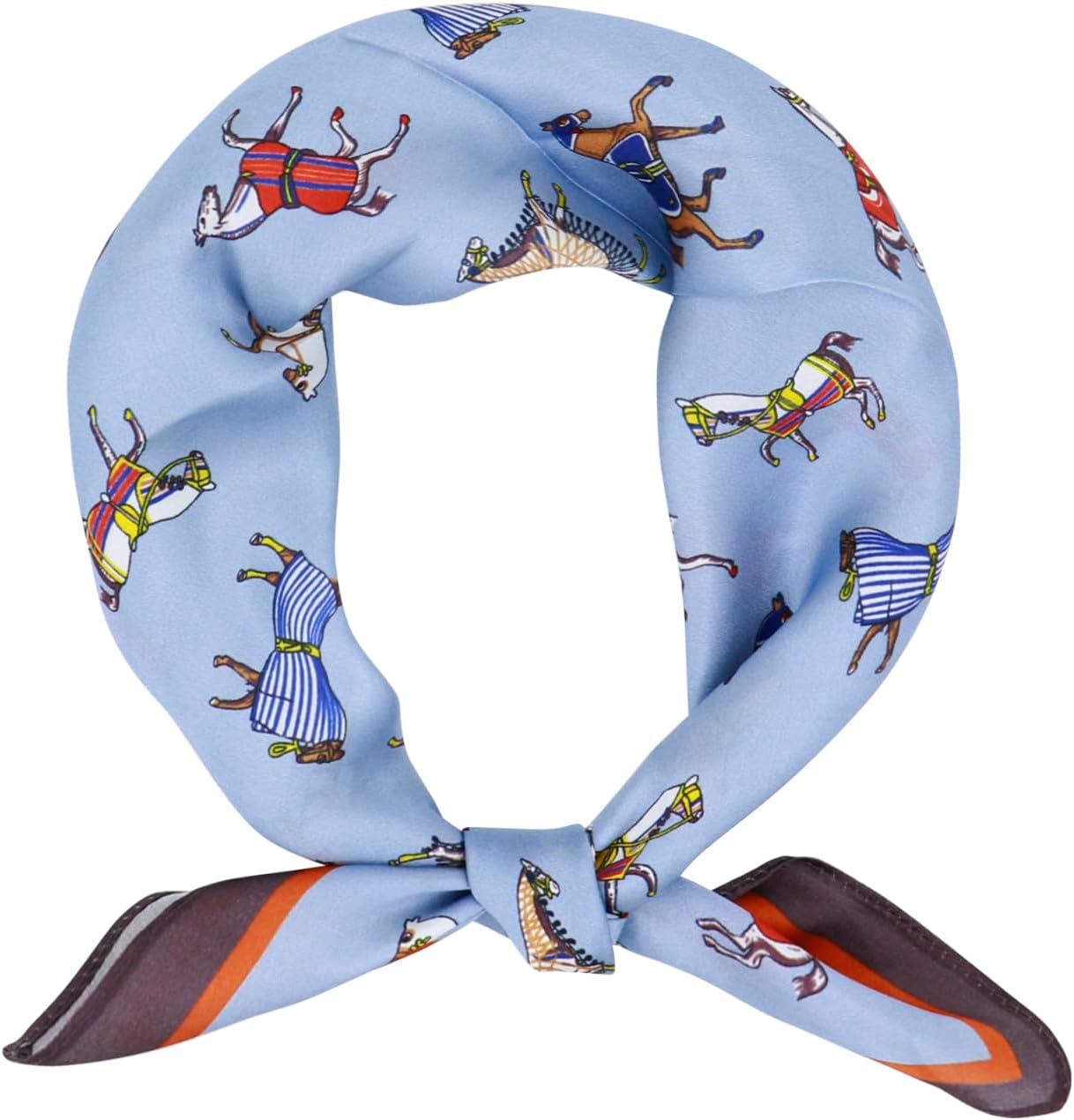 100% Mulberry Silk Scarf-Women's 21''/27''Square Silk Hair Head Scarf Neckerchief with Gift Packaged