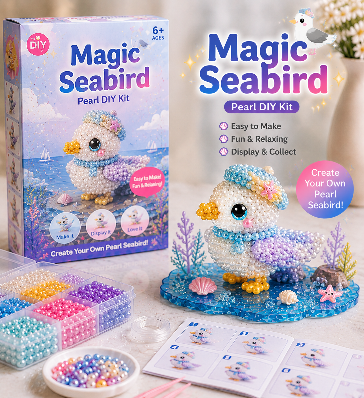 12 Magical Ocean Friends DIY Kit – Create Your Own Adorable Sea Creatures!