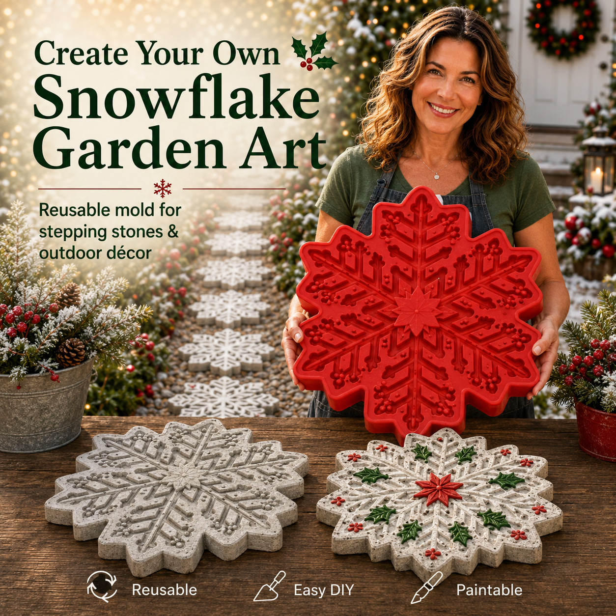 Garden Art Stepping Stone Mold💥