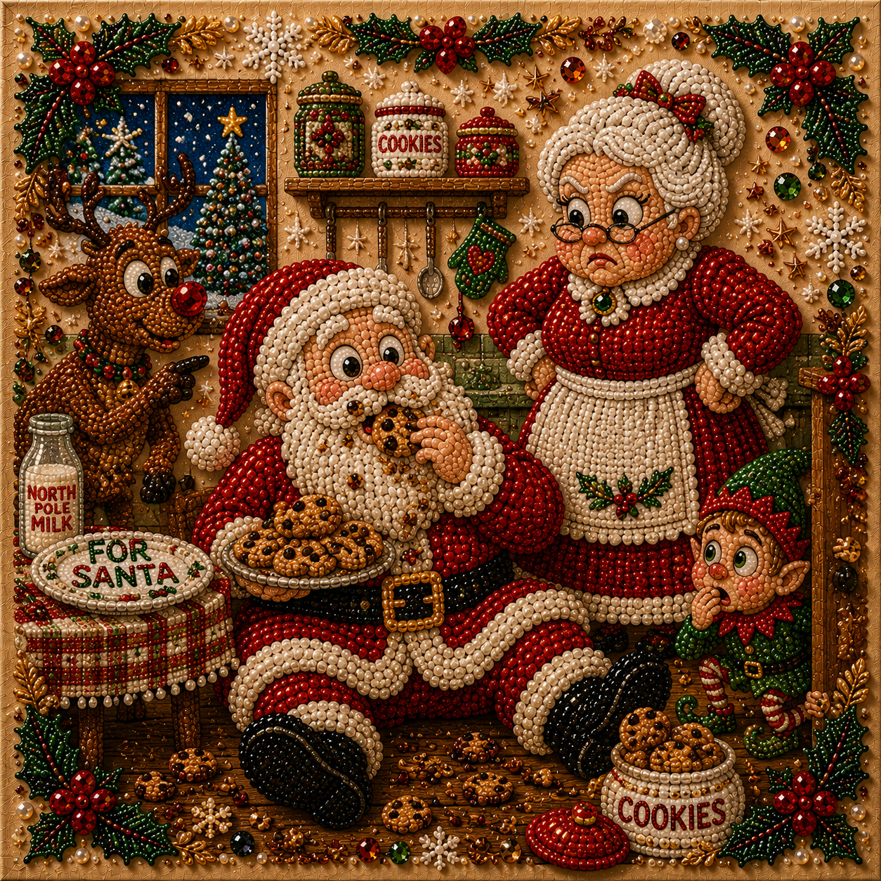 🎄 Absurd Christmas Moments Pearl Art Kit