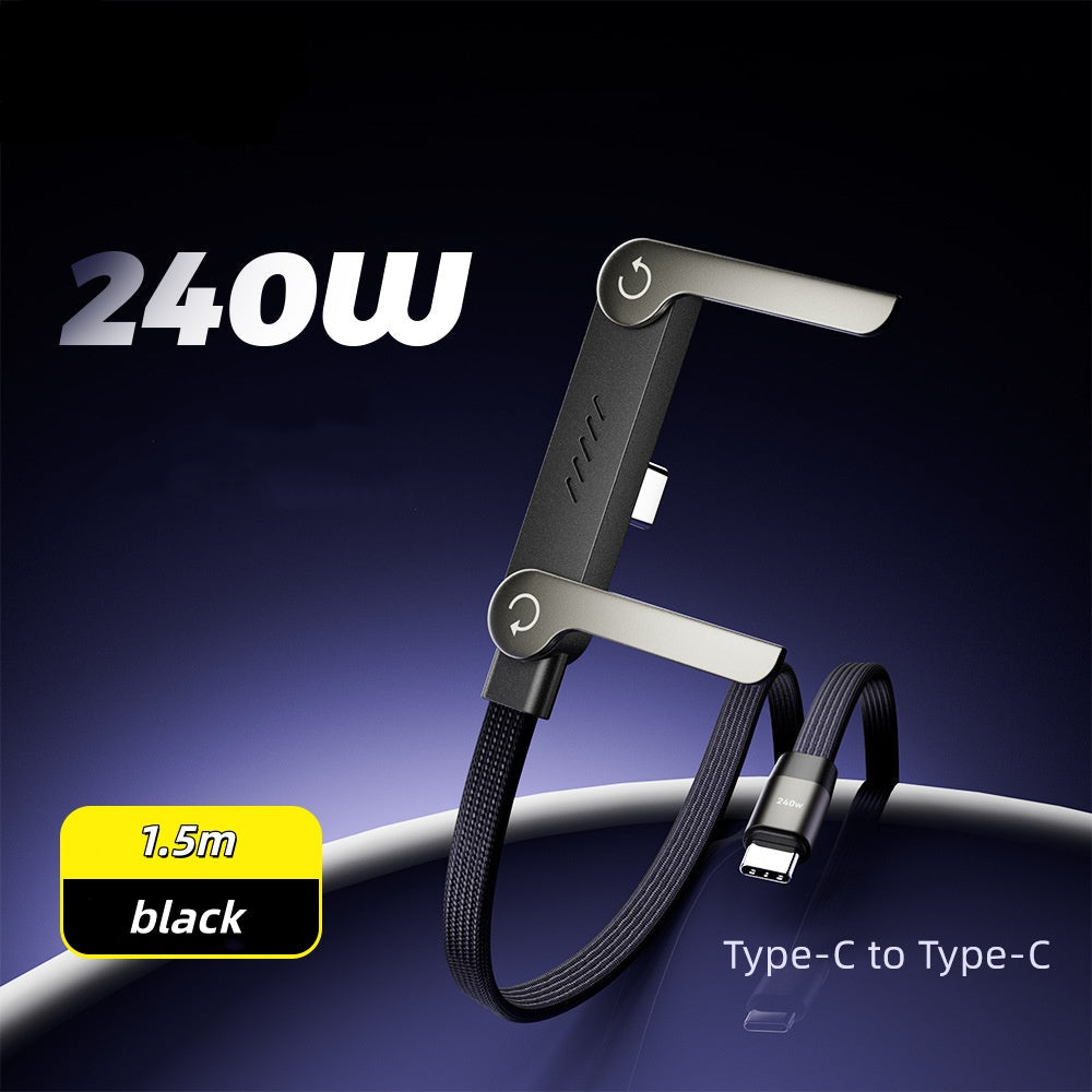 2-in-1 Invisible Holder Charger Cable|240w super fast charging Fast Charging Cord