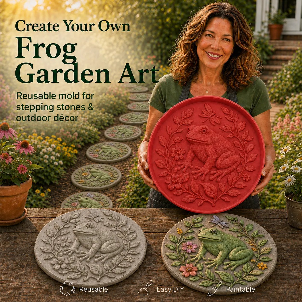 Garden Stepping Stone Mold 💥