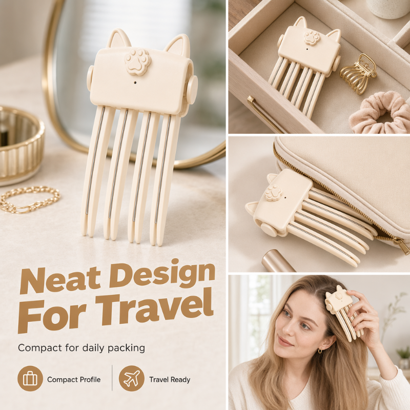Wireless Heated Volumizing Root Lift Clip, Portable Travel Hair Styling Tool for Flat Fine Hair